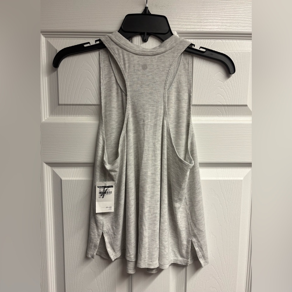 NWT Zella Gray Ribbed Modal Blend Racerback Tank Size Small - Picture 5 of 5